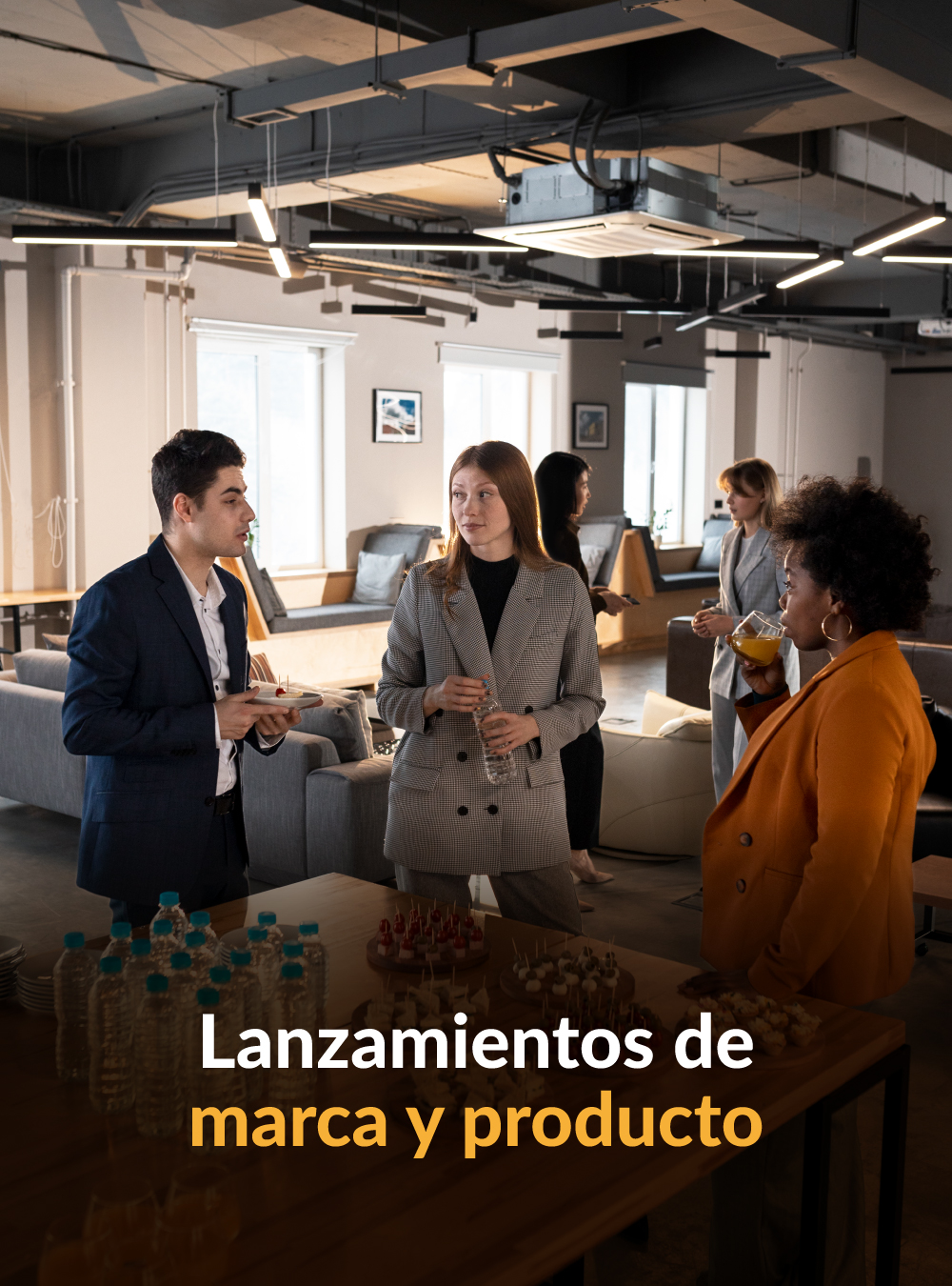 Zona de coworking y eventos para empresas, reuniones corporativas