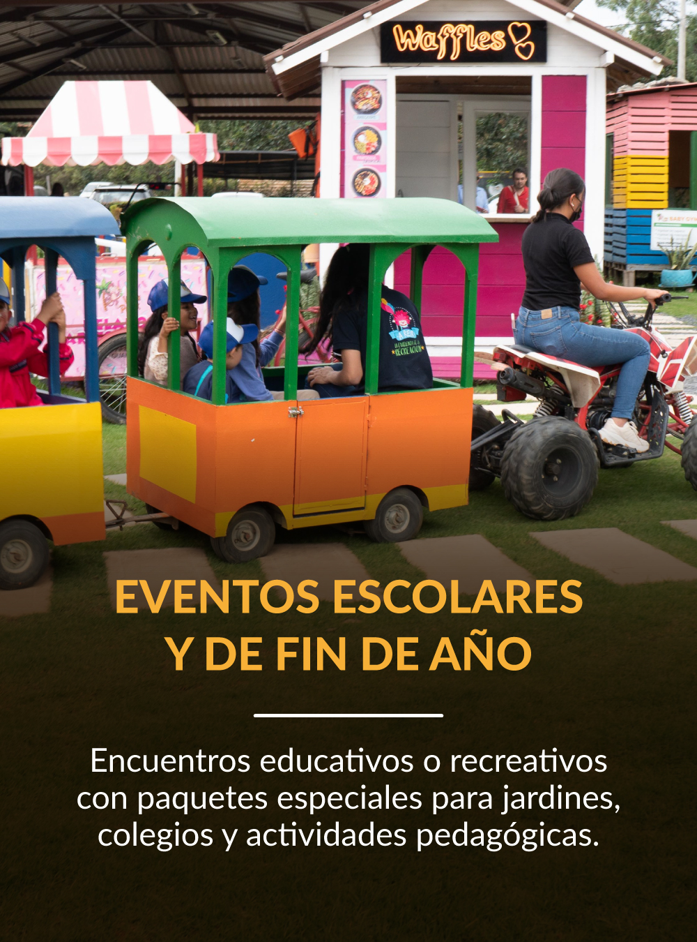 Celebración de fiestas infantiles en el miniparque de Casa San Pedro
